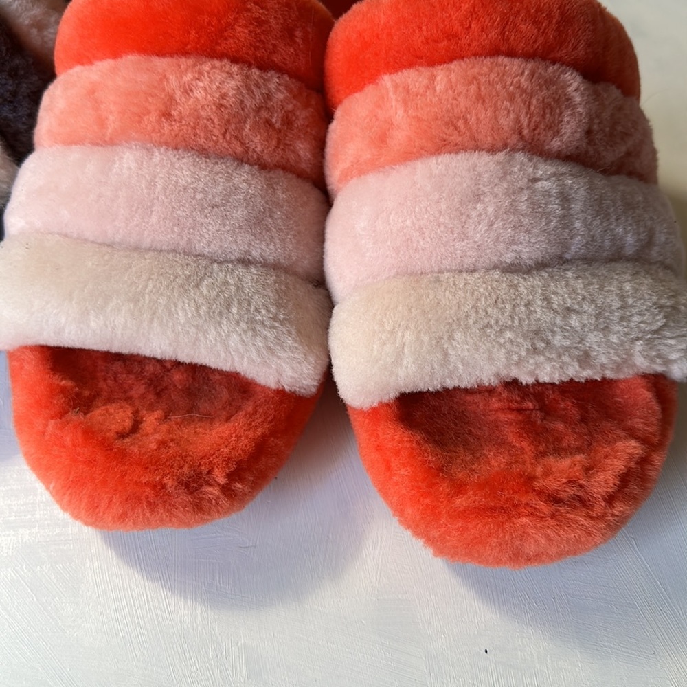 UGG Women's Super Fluff Slippers coral pink 10